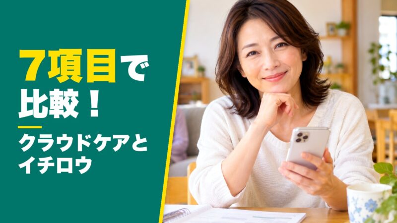 クラウドケアとイチロウはどっちがいい？7つの項目で徹底比較！ 